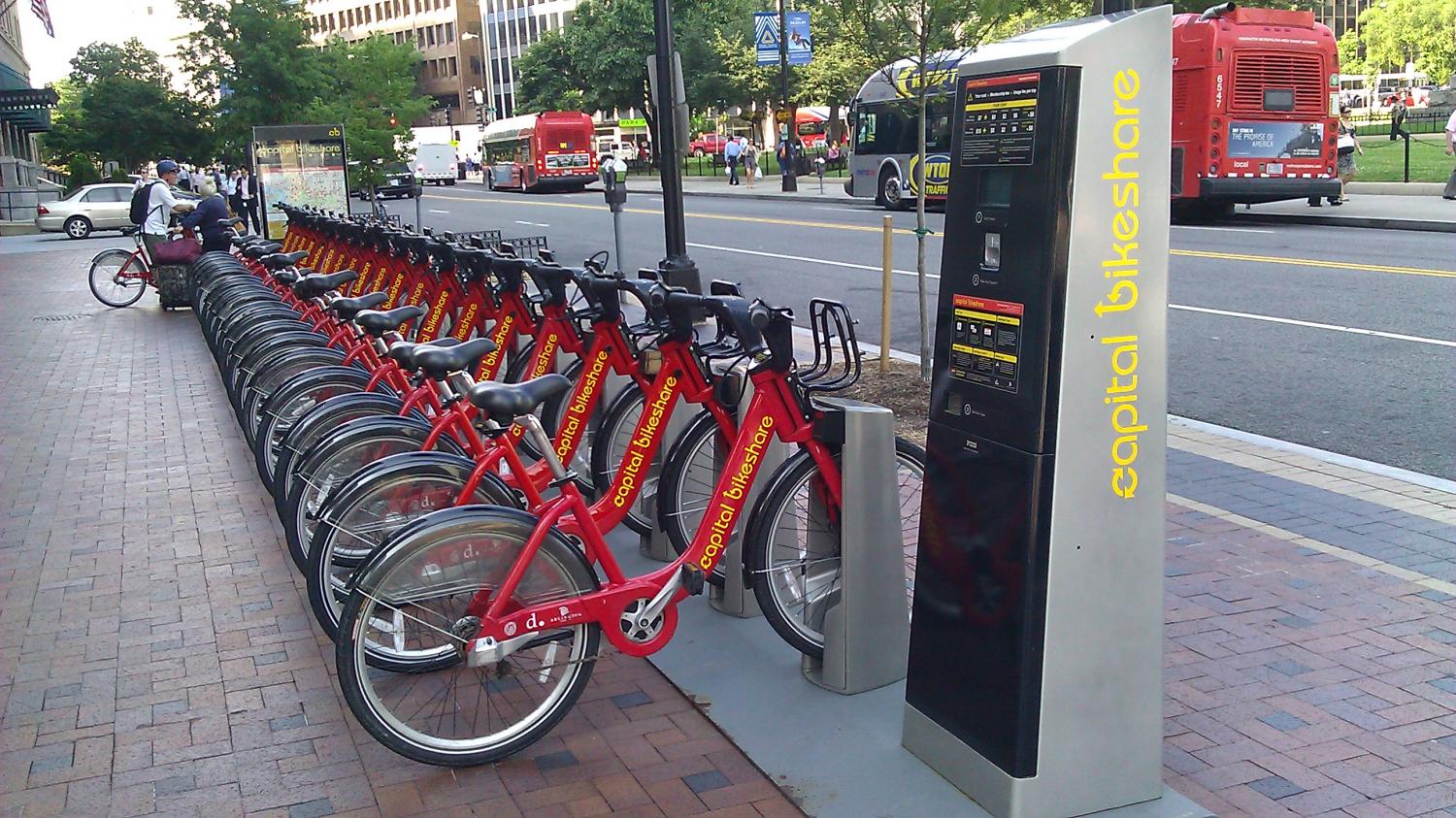 fila di bici a washington